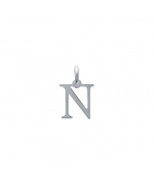 Pendentif Mixte - Argent 925 - Initiale N