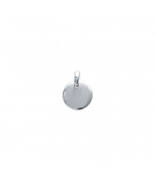 Pendentif Mixte - Argent 925 - plaque ronde