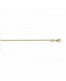 Chaine Mixte - Plaqué Or - Chaîne gourmette - Largeur : 1,4 mm - Longueur : 45 cm