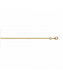 Chaine Mixte - Plaqué Or - Chaîne gourmette - Largeur : 1,6 mm - Longueur : 50 cm