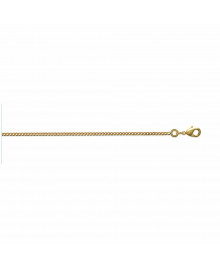 Chaine Mixte - Plaqué Or - Chaîne gourmette - Largeur : 1,8 mm - Longueur : 50 cm