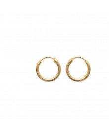 Créoles Femme - Plaqué Or - Largeur : 12 mm