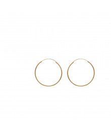 Créoles Femme - Plaqué Or - Largeur : 50 mm