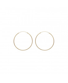 Créoles Femme - Plaqué Or - Largeur : 80 mm