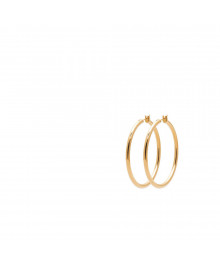 Créoles Femme - Plaqué Or - Largeur : 50 mm