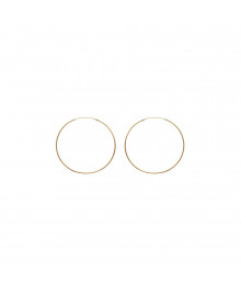 Créoles Femme - Plaqué Or - Largeur : 70 mm