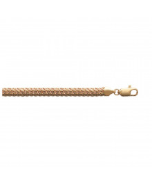 Chaine Femme - Plaqué Or - Chaîne maille anglaise - Largeur : 5 mm - Longueur : 45 cm