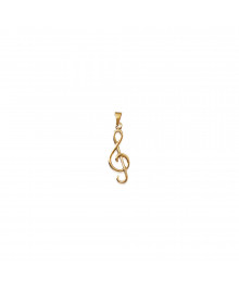 Pendentif Mixte - Plaqué Or - clé de sol