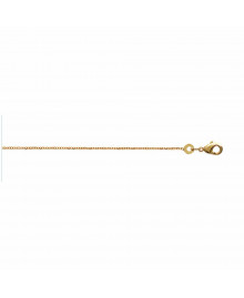 Chaine Mixte - Plaqué Or - Chaîne forçat diamantée - Largeur : 1,15 mm - Longueur : 40 cm