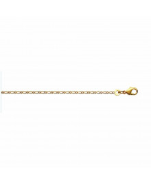 Chaine Homme - Plaqué Or - Cheval alternée 1+1 - Largeur : 1,4 mm - Longueur : 38 cm