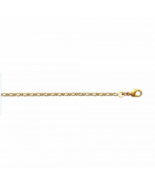 Chaine Homme - Plaqué Or - Cheval alternée 1+1 - Largeur : 1,8 mm - Longueur : 40 cm