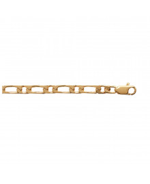 Chaine Homme - Plaqué Or - Cheval alternée 1+1 - Largeur : 5 mm - Longueur : 60 cm