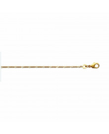 Chaine Homme - Plaqué Or - Cheval alternée 1+3 - Largeur : 1,4 mm - Longueur : 40 cm