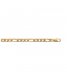Chaine Homme - Plaqué Or - Cheval alternée 1+3 - Largeur : 4 mm - Longueur : 50 cm