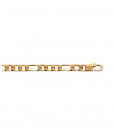 Chaine Homme - Plaqué Or - Cheval alternée 1+3 - Largeur : 6 mm - Longueur : 55 cm