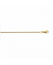 Chaine Femme - Plaqué Or - Châine serpentine - Largeur : 1,2 mm - Longueur : 50 cm