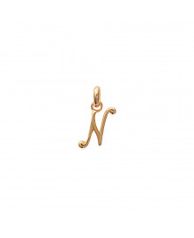 Pendentif Mixte - Plaqué Or - Initiale N