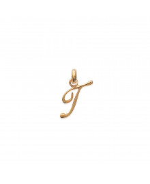 Pendentif Mixte - Plaqué Or - Initiale T