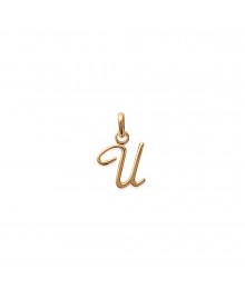 Pendentif Mixte - Plaqué Or - Initiale U