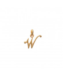 Pendentif Mixte - Plaqué Or - Initiale W