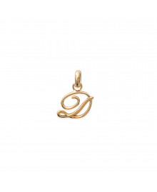 Pendentif Mixte - Plaqué Or - Initiale D