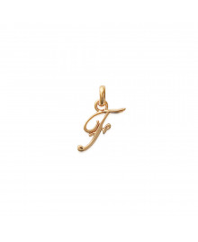 Pendentif Mixte - Plaqué Or - Initiale F