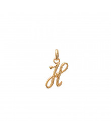 Pendentif Mixte - Plaqué Or - Initiale H