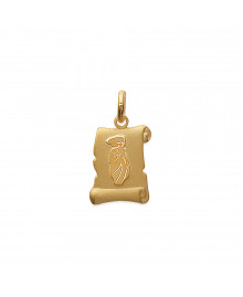Pendentif Mixte - Plaqué Or - parchemin zodiaque