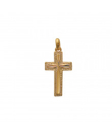 Pendentif Mixte - Plaqué Or - croix