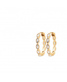 Créoles Femme - Plaqué Or - Oxyde de zirconium