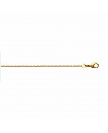 Chaine Femme - Plaqué Or - Chaîne vénitienne - Largeur : 1 mm - Longueur : 40 cm