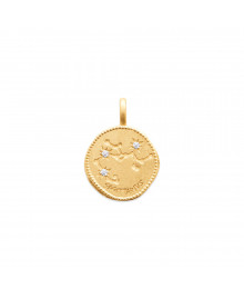 Pendentif Mixte - Plaqué Or - Oxyde de zirconium - zodiaque sagittaire constellation