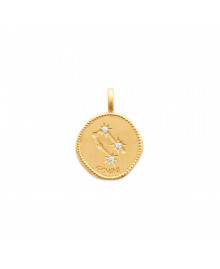 Pendentif Mixte - Plaqué Or - Oxyde de zirconium - zodiaque géneau constellation