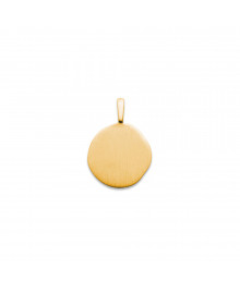 Pendentif Mixte - Plaqué Or - plaque ronde