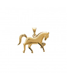 Pendentif Mixte - Plaqué Or - cheval