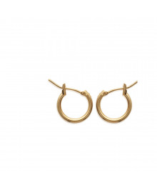 Créoles Femme - Plaqué Or - Largeur : 12 mm
