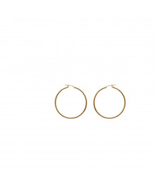Créoles Femme - Plaqué Or - Largeur : 40 mm