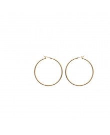 Créoles Femme - Plaqué Or - Largeur : 50 mm