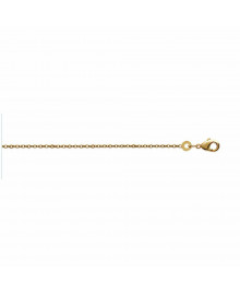 Chaine Mixte - Doré - Chaîne forçat diamantée - Largeur : 1,45 mm - Longueur : 45 cm