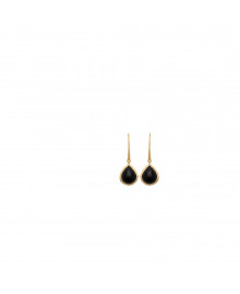Boucles d'oreilles Femme - Plaqué Or - Agate
