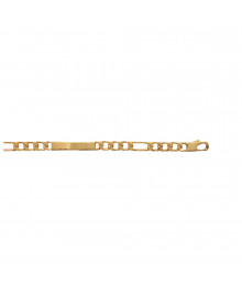 Gourmette Homme - Plaqué Or - Cheval alternée 1+3 - Largeur : 8 mm - Longueur : 21 cm