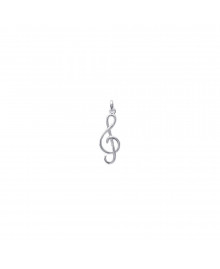 Pendentif Mixte - Argent 925 - clé de sol