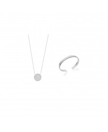 Jonc Femme - Argent 925 - Longueur : 56 cm