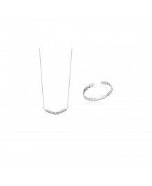 Jonc Femme - Argent 925 - Longueur : 58 cm