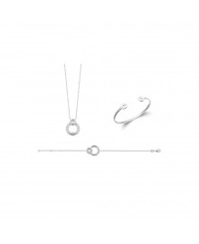 Jonc Femme - Argent 925 - Longueur : 56 cm