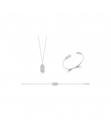 Jonc Femme - Argent 925 - Longueur : 58 cm