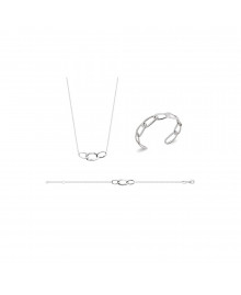 Jonc Femme - Argent 925 - Longueur : 58 cm