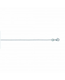 Chaine Mixte - Argent 925 - Chaîne forçat diamantée - Largeur : 1,15 mm - Longueur : 42 cm