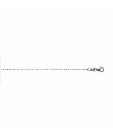 Chaine Femme - Argent 925 - Chaîne forçat diamantée - Largeur : 1,6 mm - Longueur : 45 cm
