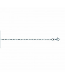 Chaine Homme - Argent 925 - Cheval alternée 1+1 - Largeur : 1,4 mm - Longueur : 45 cm
